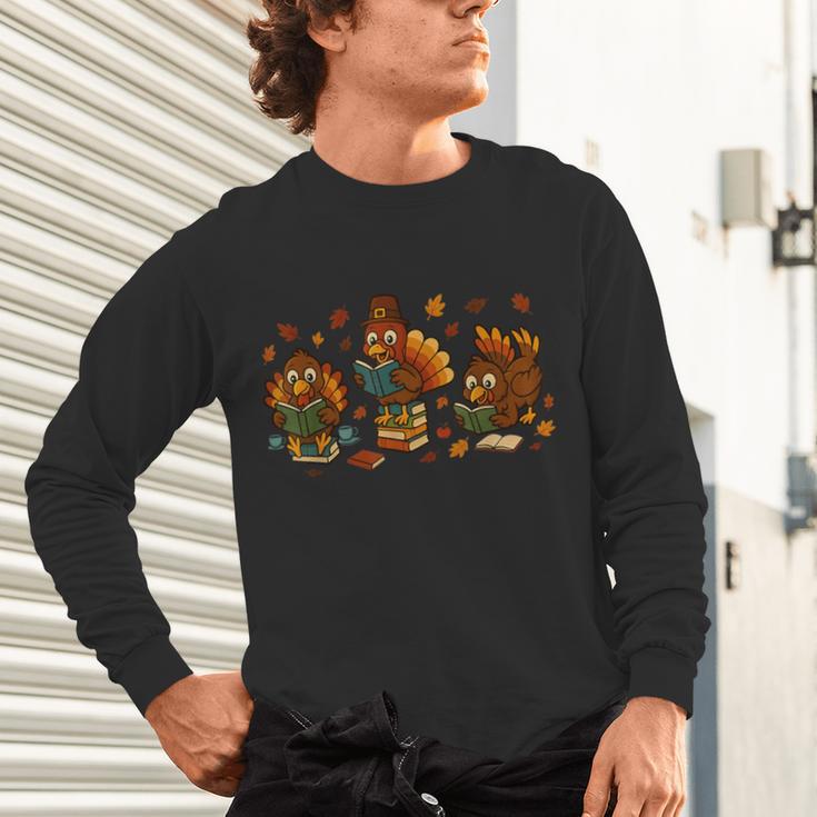 Teacher Fall Thanksgiving Turkey Reading Books Lovers Unisex Long Sleeve T-Shirt Teacher Fall Thanksgiving Turkey Reading Books Lovers Unisex Long Sleeve T-Shirt