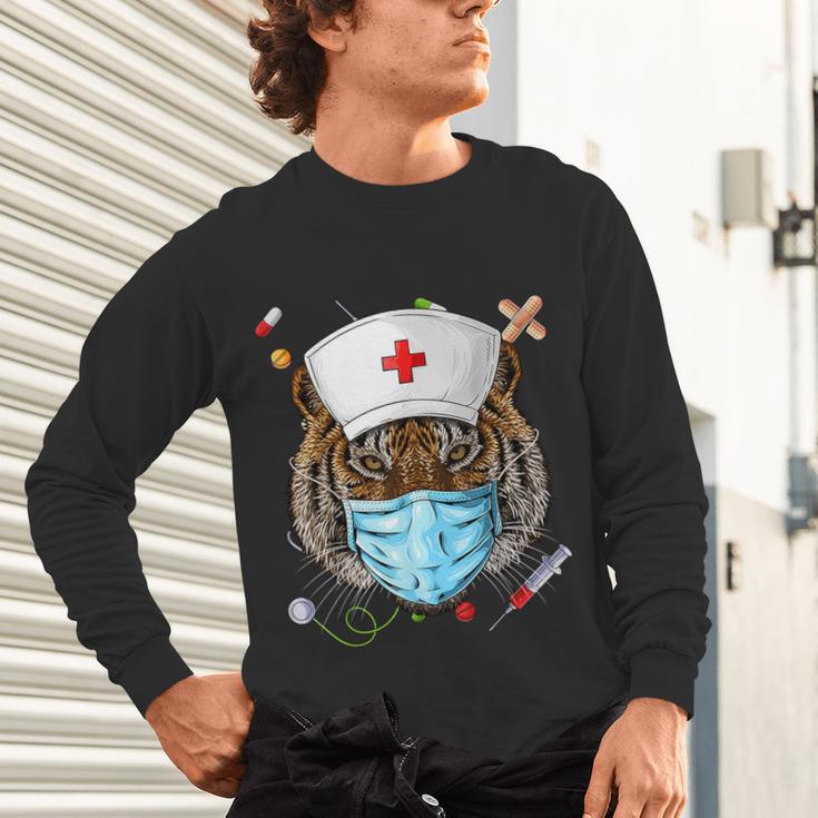 Tiger Nurse RN ER Nursing School Graduation Unisex Long Sleeve T-Shirt