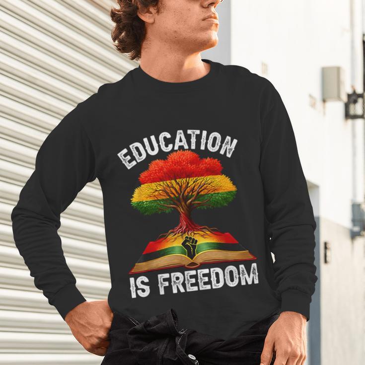 History Education Is Freedom Books Black History Unisex Long Sleeve T-Shirt History Education Is Freedom Books Black History Unisex Long Sleeve T-Shirt