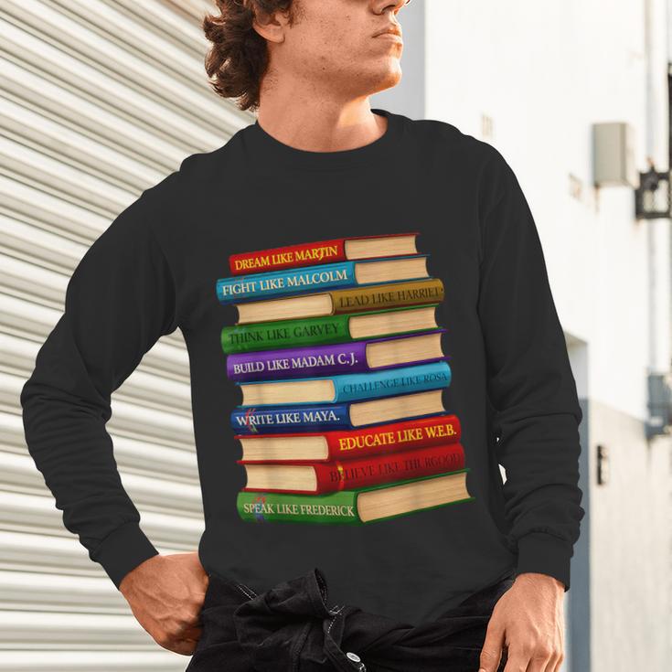 History Month Educated Black Leaders Reading Books Unisex Long Sleeve T-Shirt