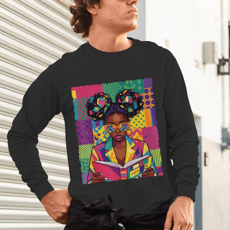 History Month Educated Black Women Girls Reading Book Unisex Long Sleeve T-Shirt