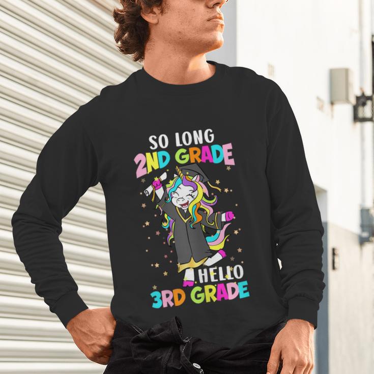 Unicorn So Long 2nd Grade Hello 3rd Grade Graduation Unisex Long Sleeve T-Shirt