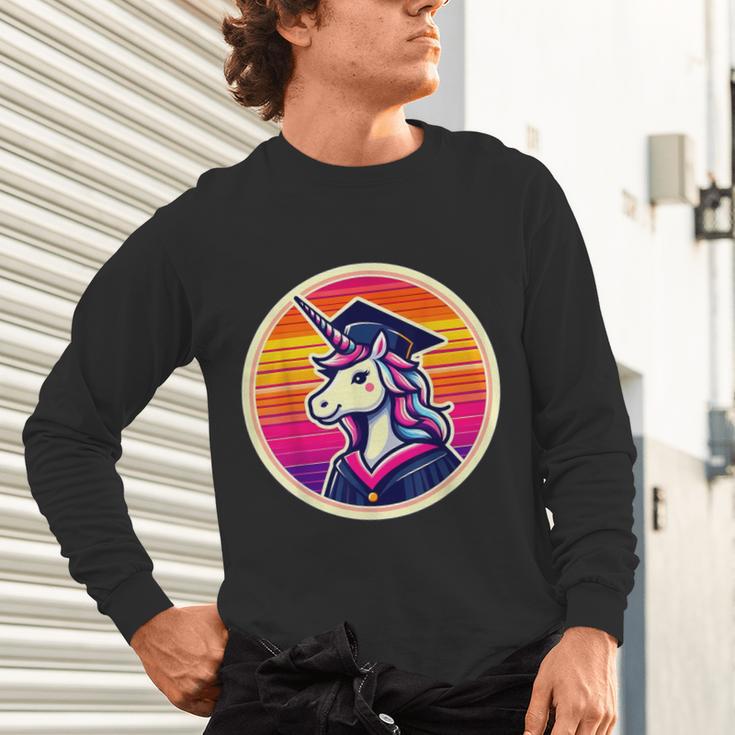 Unicorn University Graduation Graduating School Girl Cute Unisex Long Sleeve T-Shirt