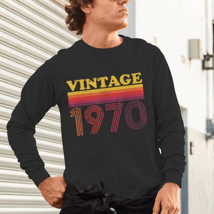Vintage 1970 Retro Style 70's Born Nostalgia Vibes Birthday Unisex Long Sleeve T-Shirt