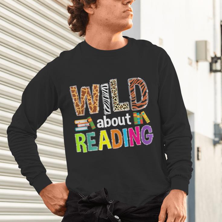 Wild About Reading Library Day Reading Books & Bookworm Unisex Long Sleeve T-Shirt