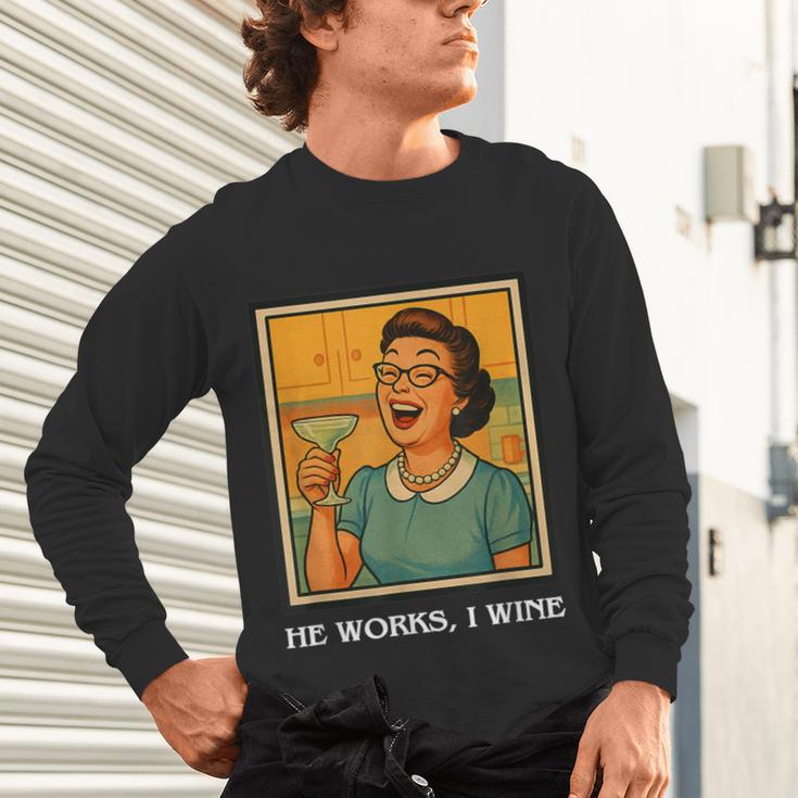 I Wine Housewife Retro Nostalgia Classic 1950s Vintage Humor Unisex Long Sleeve T-Shirt I Wine Housewife Retro Nostalgia Classic 1950s Vintage Humor Unisex Long Sleeve T-Shirt