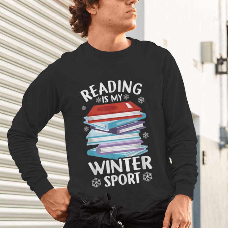 Winter Reading Book Bookworm Winter Unisex Long Sleeve T-Shirt Winter Reading Book Bookworm Winter Unisex Long Sleeve T-Shirt