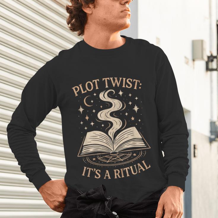 Witchy Book Club Pagan Reader Occult Fiction Coven Ritual Unisex Long Sleeve T-Shirt