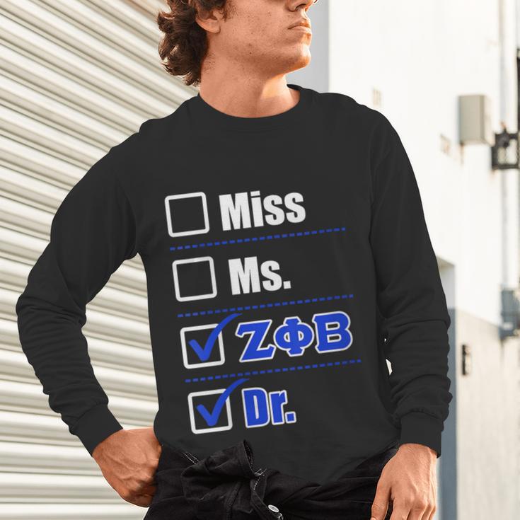 Zeta Phi Beta Doctor Graduation Zeta Phi Beta HBCU Doctor Unisex Long Sleeve T-Shirt
