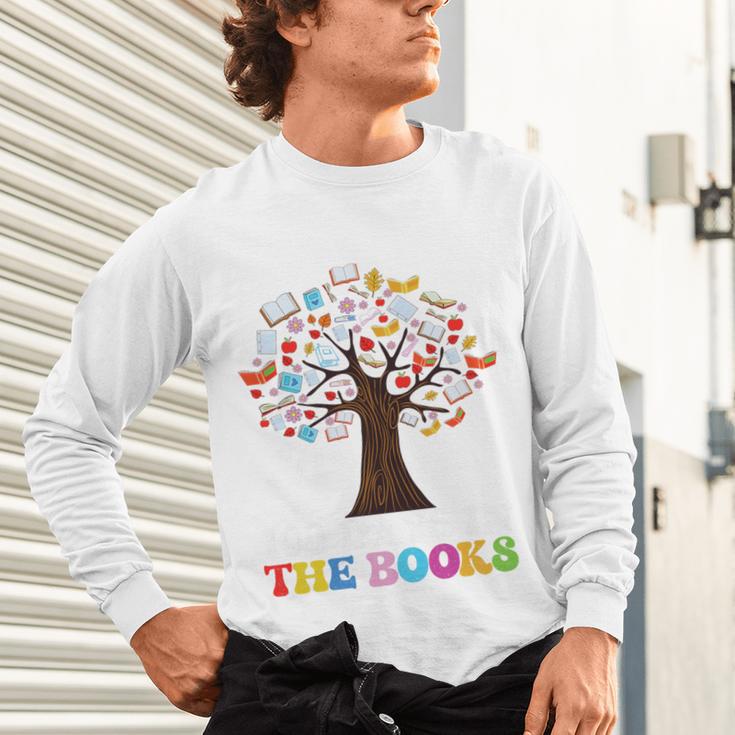 100 Days In The Books Reading Teacher 100th Day Of School Premium Tri-Blend Unisex Long Sleeve T-Shirt