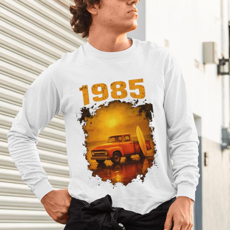 1985 Vintage Sunset Surf Truck Retro Beach Nostalgia Unisex Long Sleeve T-Shirt