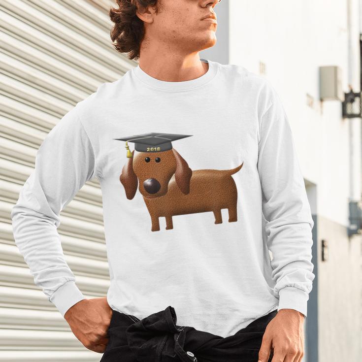 2018 Dog Graduation Shirt Dachshund Graduation For Men Women Kids Unisex Long Sleeve T-Shirt