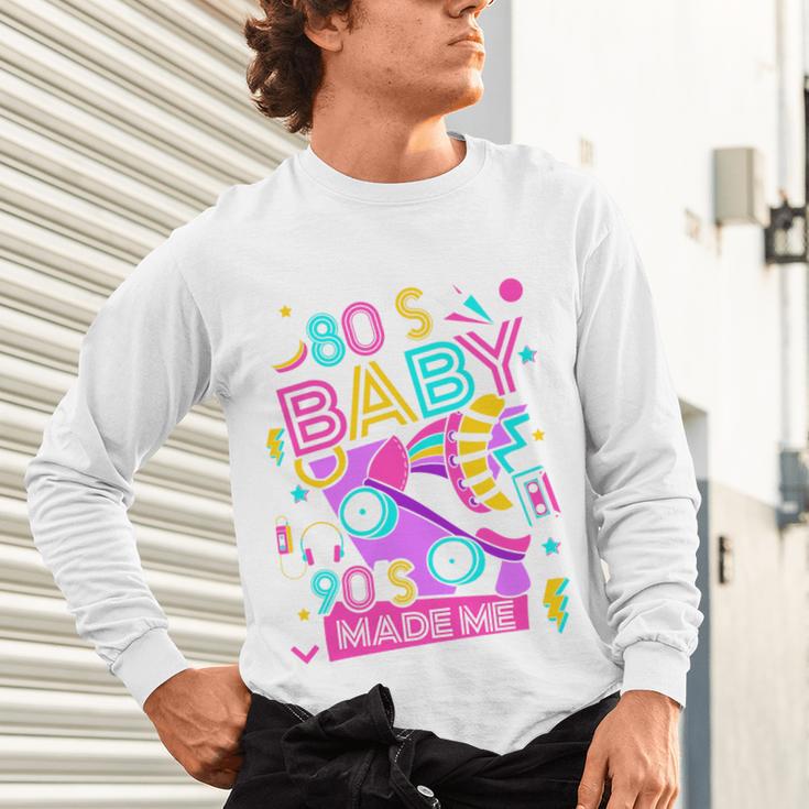 80's Baby 90's Made Me 1980s 1990s Nostalgia Retro Party Premium Tri-Blend Unisex Long Sleeve T-Shirt