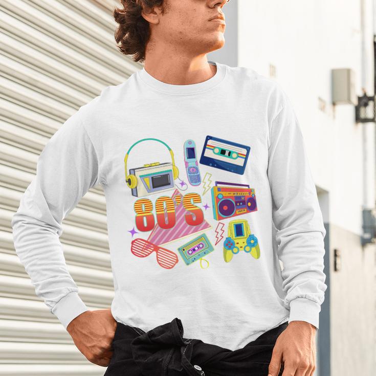 80's Vintage Cassette Tape Nostalgia Mixtape Era 1980s Retro Premium Tri-Blend Unisex Long Sleeve T-Shirt