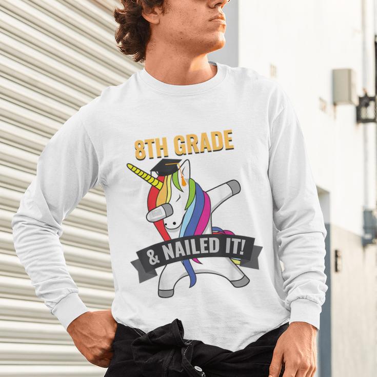 8TH GRADE NAILED IT UNICORN DABBING GRADUATION T-SHIRT Unisex Long Sleeve T-Shirt