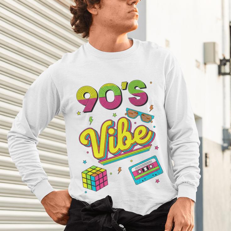90s Nostalgia Retro Apparel 90'S Vibe Retro Premium Tri-Blend Unisex Long Sleeve T-Shirt