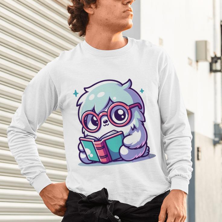 Adorable Book Lover Yeti With Reading Glasses Cute Unisex Long Sleeve T-Shirt Adorable Book Lover Yeti With Reading Glasses Cute Unisex Long Sleeve T-Shirt