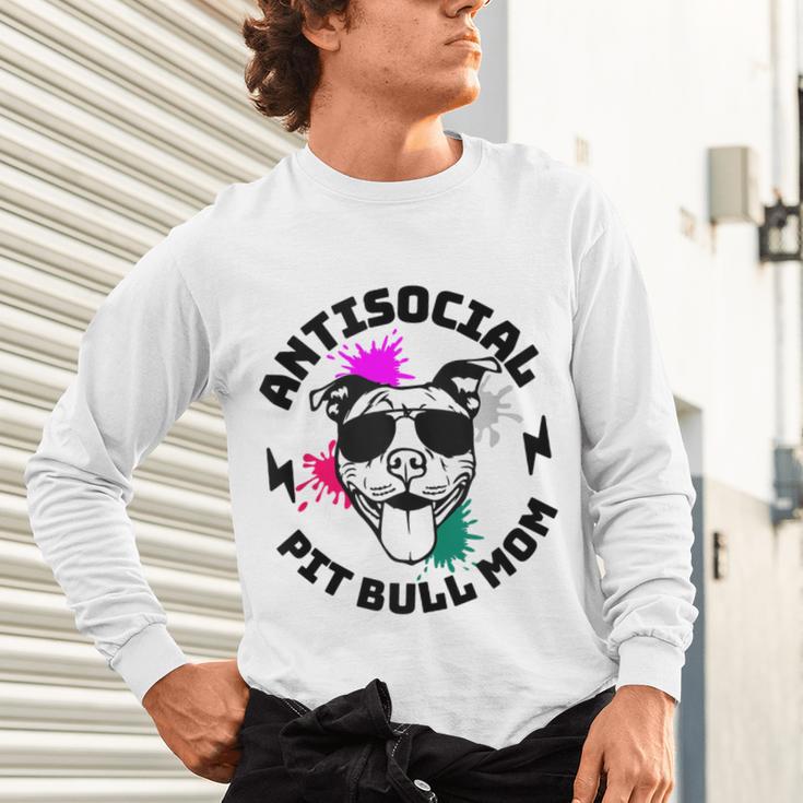 Antisocial Pit Bull Mom Pittie Introvert Dog Lover Pit Bull Unisex Long Sleeve T-Shirt Antisocial Pit Bull Mom Pittie Introvert Dog Lover Pit Bull Unisex Long Sleeve T-Shirt