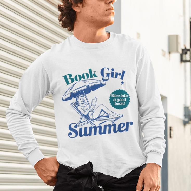 Book Girl Summer Bookish Beach Unisex Long Sleeve T-Shirt Book Girl Summer Bookish Beach Unisex Long Sleeve T-Shirt