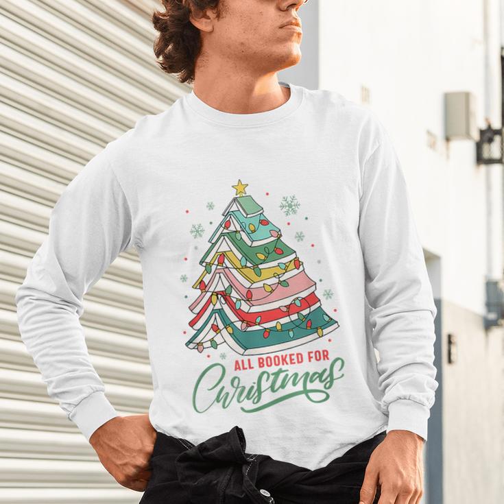 All Booked For Christmas Book Xmas Tree Lights Reading Girly Unisex Long Sleeve T-Shirt All Booked For Christmas Book Xmas Tree Lights Reading Girly Unisex Long Sleeve T-Shirt