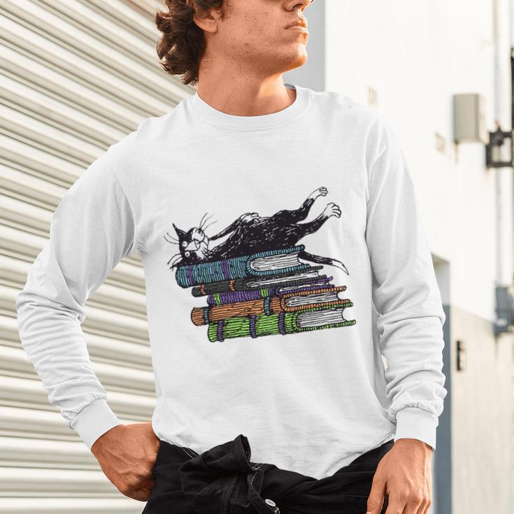 Books Cats Life Is Sweet Cats Books Lover Men Women Unisex Long Sleeve T-Shirt