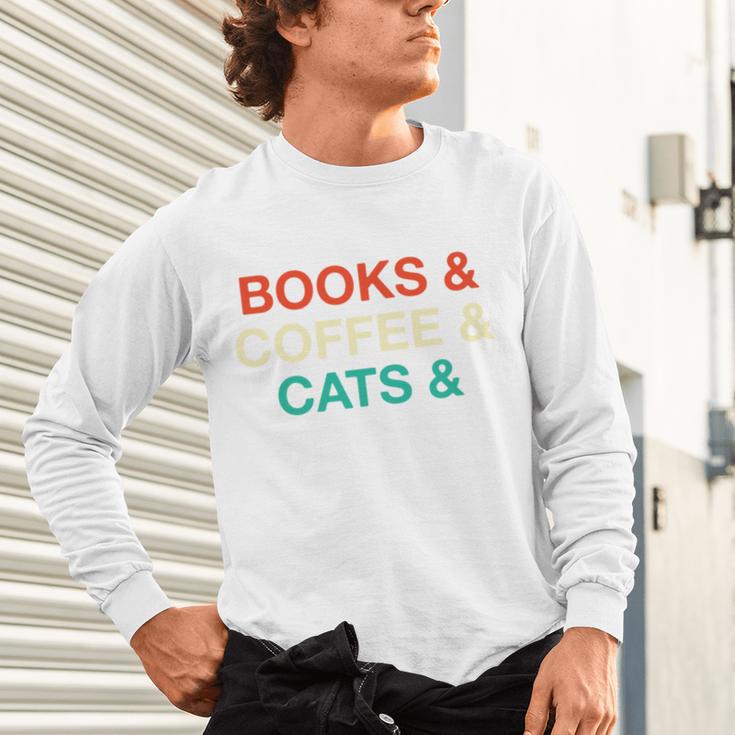 Books Coffee Cats Social Justice Unisex Long Sleeve T-Shirt Books Coffee Cats Social Justice Unisex Long Sleeve T-Shirt
