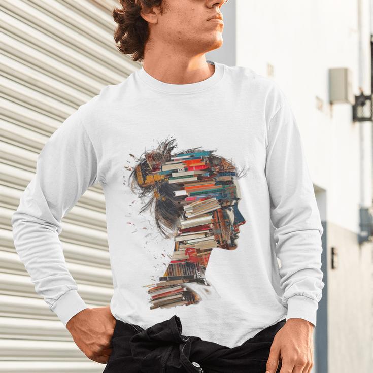 Books Lover Women Art Colorful Drawing Graphic Books Unisex Long Sleeve T-Shirt Books Lover Women Art Colorful Drawing Graphic Books Unisex Long Sleeve T-Shirt