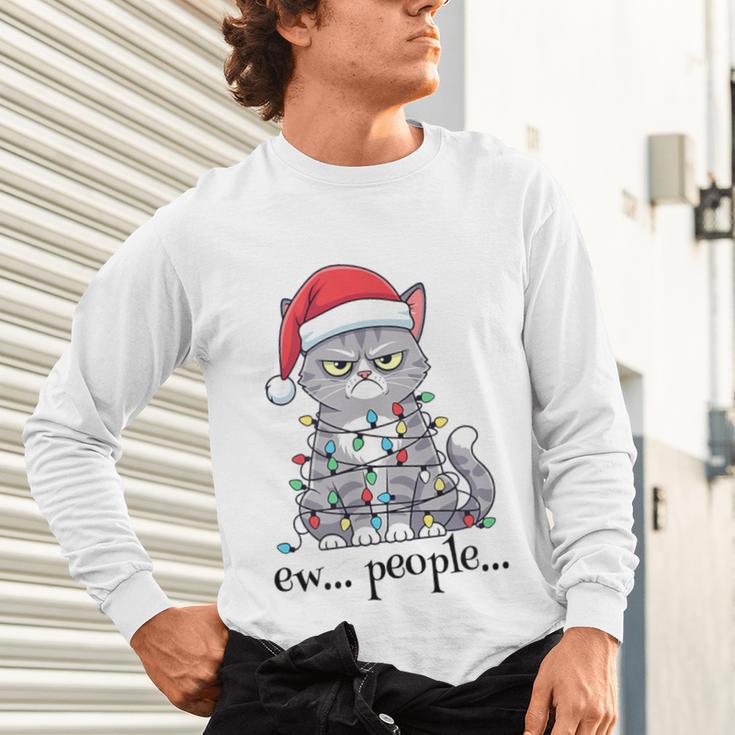 Cat Ew People Adult Humor Introvert Anti-Social Unisex Long Sleeve T-Shirt Cat Ew People Adult Humor Introvert Anti-Social Unisex Long Sleeve T-Shirt