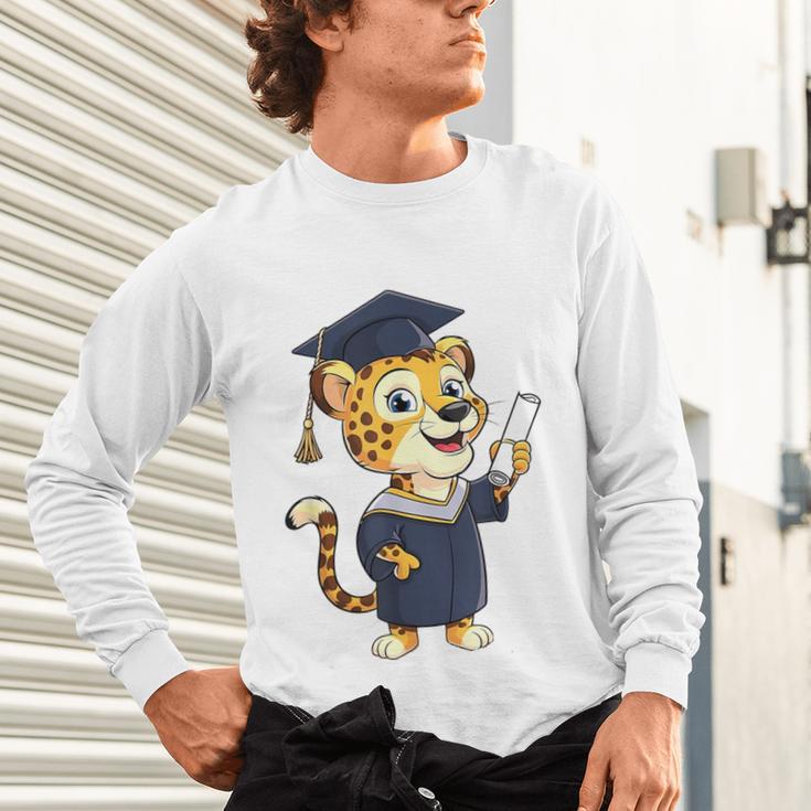Cheetah Graduation Cute Kindergarten Elementary High School Unisex Long Sleeve T-Shirt