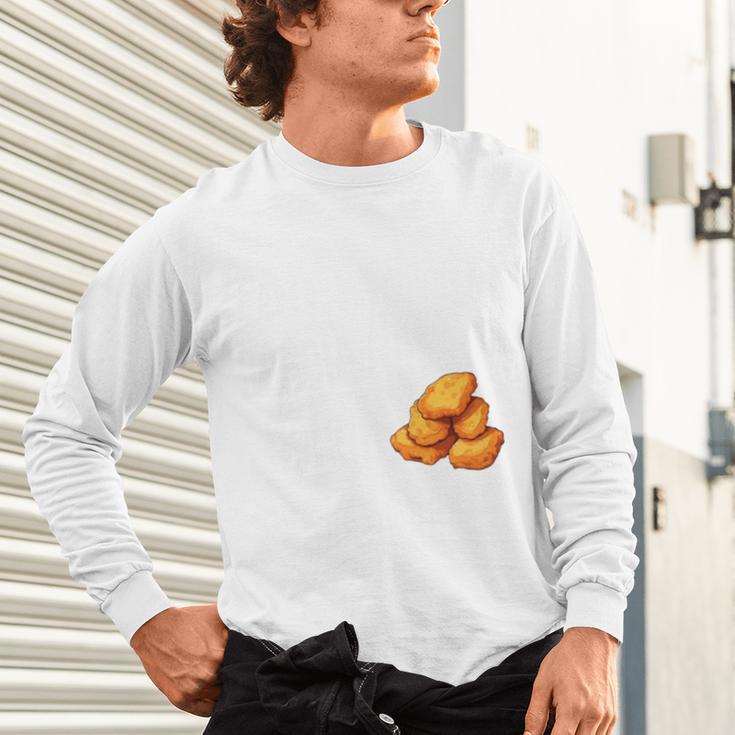 Chicken Nugget Saying Introvert Nuggie Foodie Food Unisex Long Sleeve T-Shirt Chicken Nugget Saying Introvert Nuggie Foodie Food Unisex Long Sleeve T-Shirt
