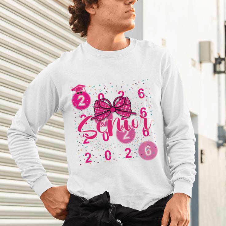 Class Of 2026 Senior Coquette Pink Bow Graduation Family Premium Tri-Blend Unisex Long Sleeve T-Shirt