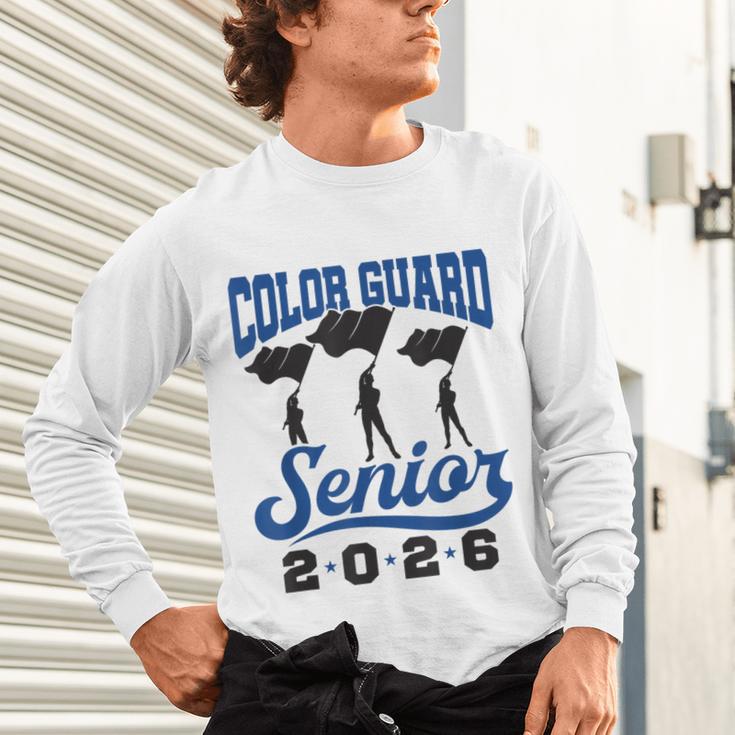 Color Guard Senior 2026 Flags Marching Band Graduation Grad Unisex Long Sleeve T-Shirt