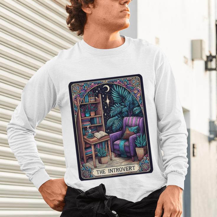 Color Graphic The Introvert Tarot Card Raglan Baseball Tee Unisex Long Sleeve T-Shirt