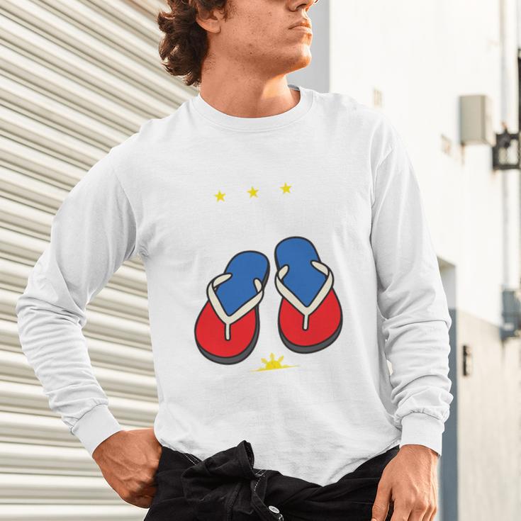 Discipline Arsenal Pinoy Nostalgia Filipino Tsinelas Premium Tri-Blend Unisex Long Sleeve T-Shirt