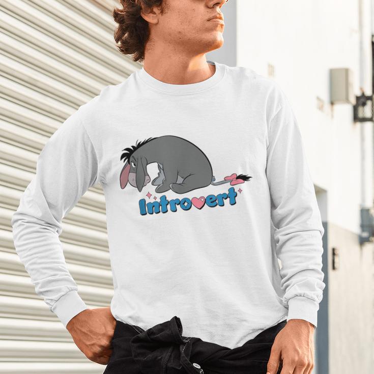 Disney Winnie The Pooh Introvert Eeyore Logo Unisex Long Sleeve T-Shirt Disney Winnie The Pooh Introvert Eeyore Logo Unisex Long Sleeve T-Shirt