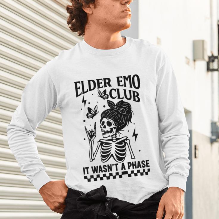 Elder Emo Club Skeleton Nostalgia It Wasn't a Phase Mom Unisex Long Sleeve T-Shirt Elder Emo Club Skeleton Nostalgia It Wasn't a Phase Mom Unisex Long Sleeve T-Shirt