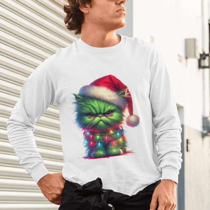 Ew People Meowy Cat Christmas Introvert Men Women Unisex Long Sleeve T-Shirt
