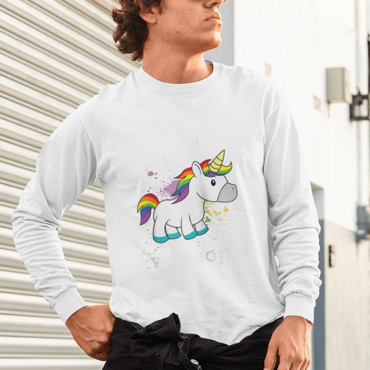 Ew People Unicorn Lover Introvert Rainbow Unicorn Raglan Baseball Tee Unisex Long Sleeve T-Shirt