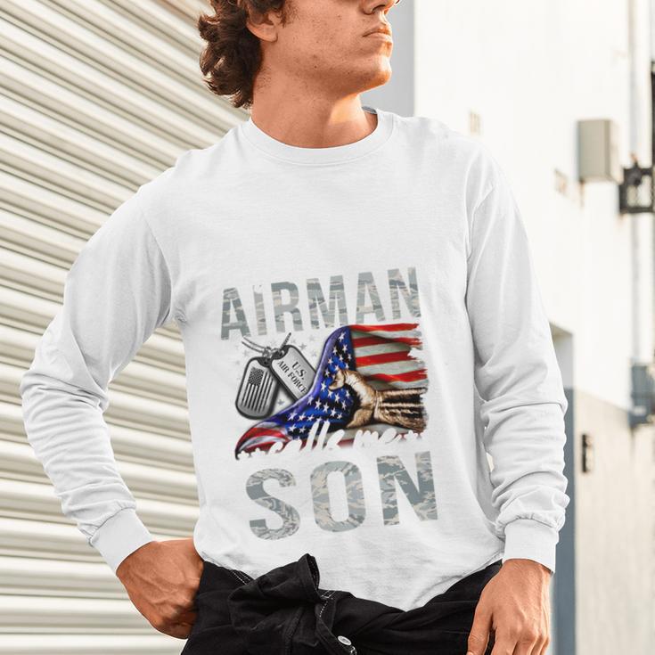 My Favorite Airman Calls Me Son Air Force Graduation Son Unisex Long Sleeve T-Shirt