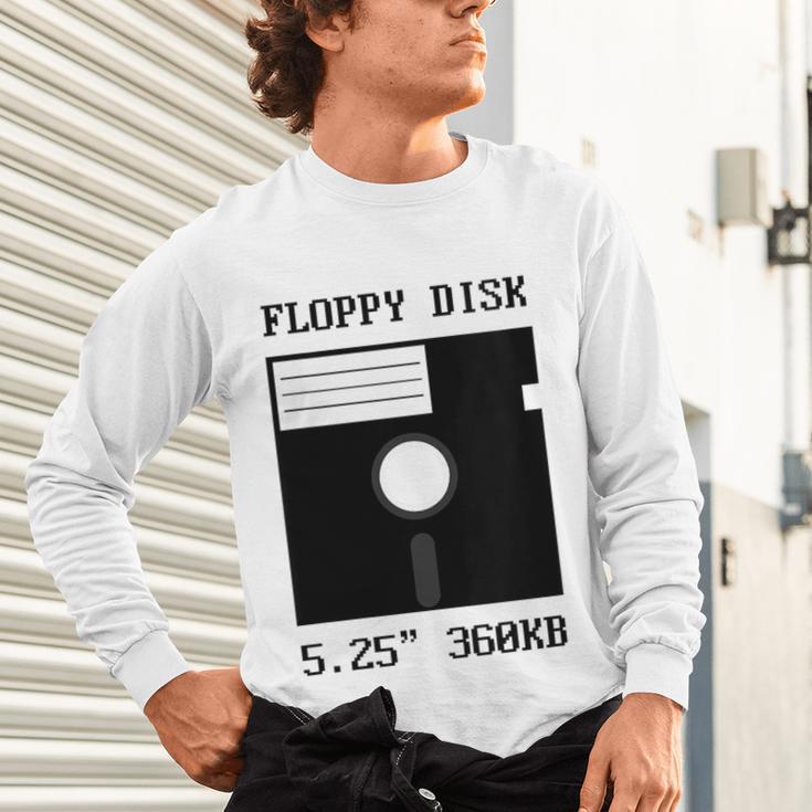 Floppy Disk Computer Nostalgia Fun PC Enthusiast History Unisex Long Sleeve T-Shirt