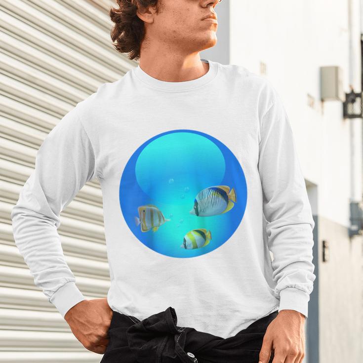 Frutiger Aero Aesthetic Tech Orb Fishes Raglan Baseball Tee Unisex Long Sleeve T-Shirt Frutiger Aero Aesthetic Tech Orb Fishes Raglan Baseball Tee Unisex Long Sleeve T-Shirt