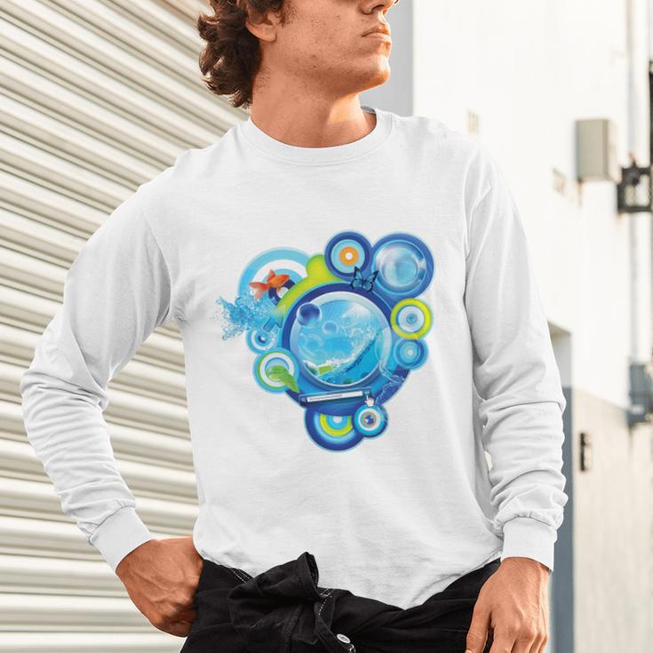 Frutiger Aero Metro Abstract Maximalism 2000s Nostalgia Premium Tri-Blend Unisex Long Sleeve T-Shirt