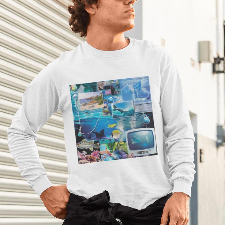 Frutiger Aero Retro Vibes Unisex Long Sleeve T-Shirt