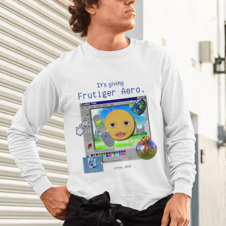 Frutiger Aero Y2K Meme Graphic 2000s Nostalgia Premium Unisex Long Sleeve T-Shirt Frutiger Aero Y2K Meme Graphic 2000s Nostalgia Premium Unisex Long Sleeve T-Shirt