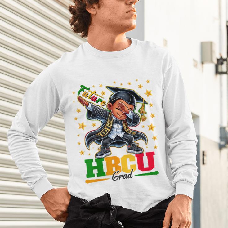 Future HBCU Grad Dabbing Kid Graduation For Boys Kids Unisex Long Sleeve T-Shirt