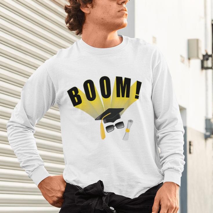 Graduation Cap And Diploma For Proud Graduation Unisex Long Sleeve T-Shirt