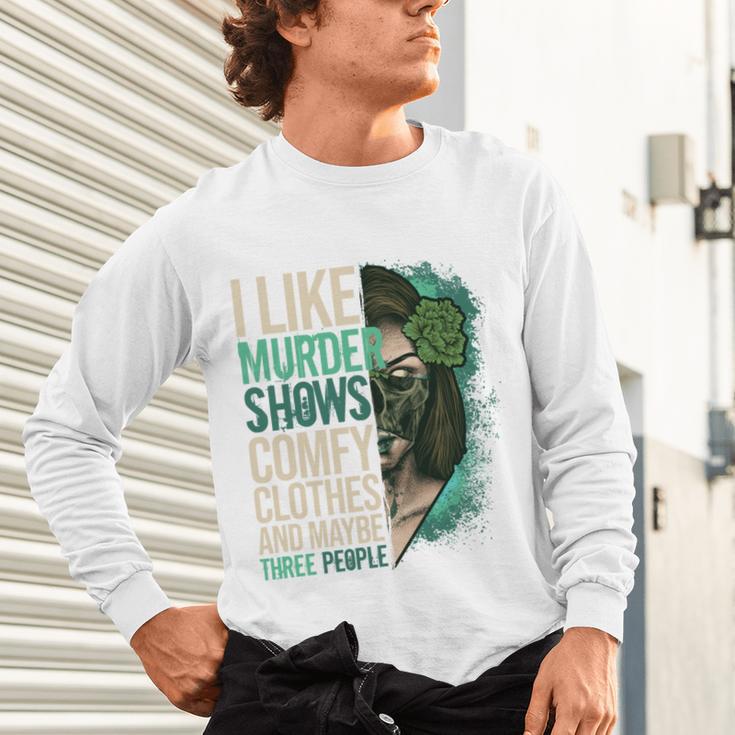 Introverted Murder Shows True Crime Lovers Introvert Unisex Long Sleeve T-Shirt