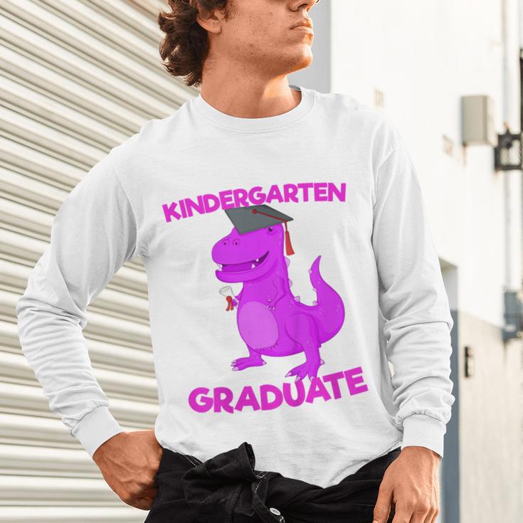 Kids Kindergarten Graduation Idea For Girls Dinosaur Unisex Long Sleeve T-Shirt