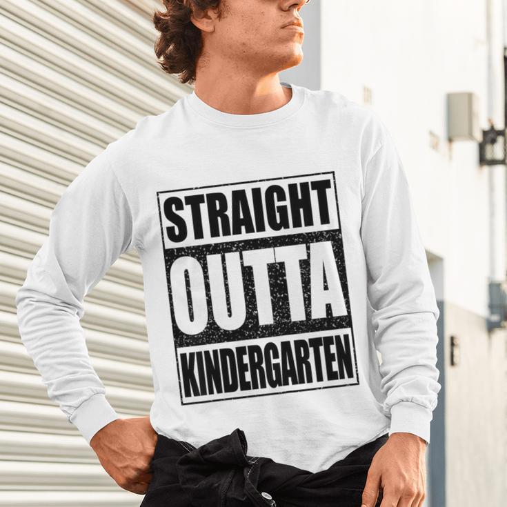 Kids Straight Outta Kindergarten Shirt Boy Girl Graduation Unisex Long Sleeve T-Shirt