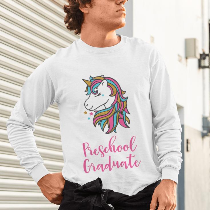 Kids Unicorn Preschool Graduation Unisex Long Sleeve T-Shirt